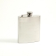 7 oz. Stainless Steel Flask in Mirrored Finish with checker Design.